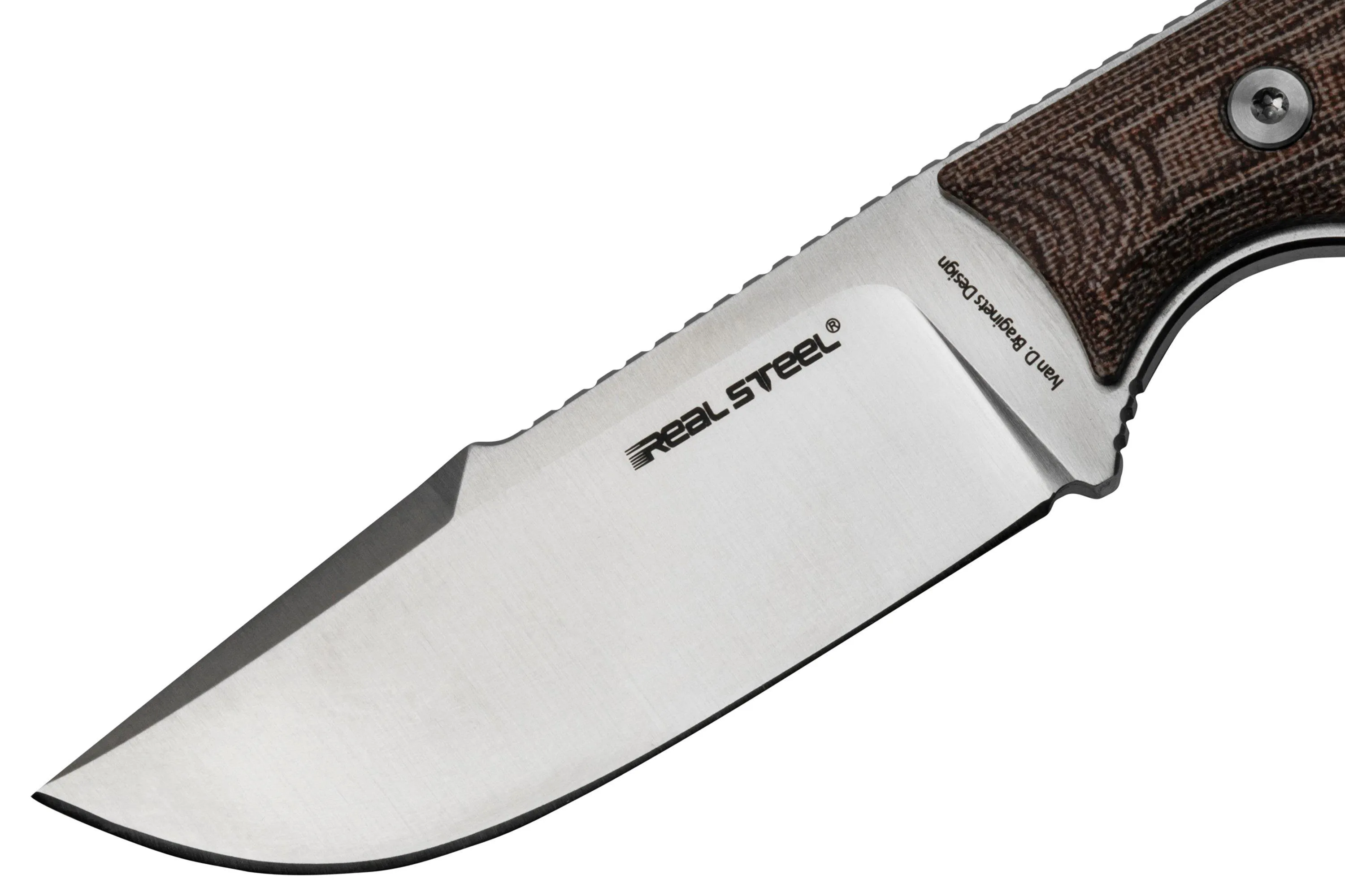 Real Steel Furrier Harpoon Red Micarta 3612RM cuchillo fijo, diseño Ivan Braginets